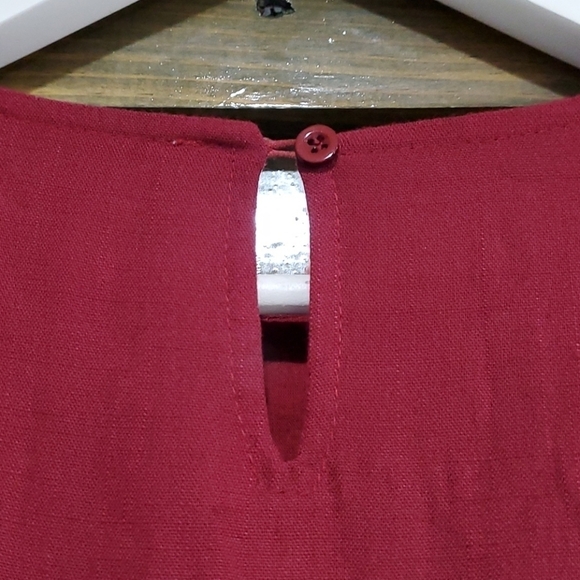 ORANGE CREEK MODEST MAROON WINE LONG DRESS COTTAGECORE SIZE MEDIUM EUC FLOWY - Picture 11 of 11